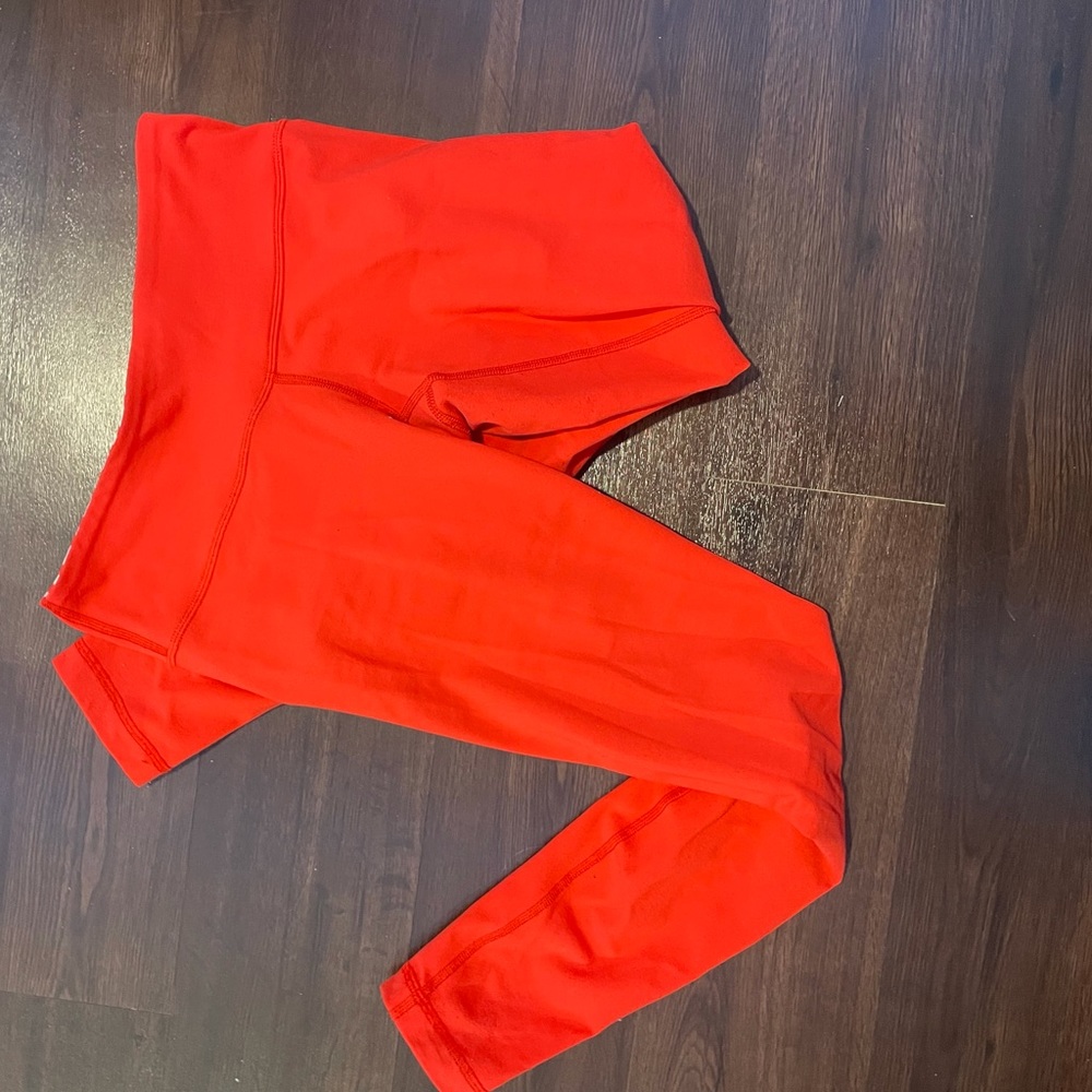 Red lululemon leggings